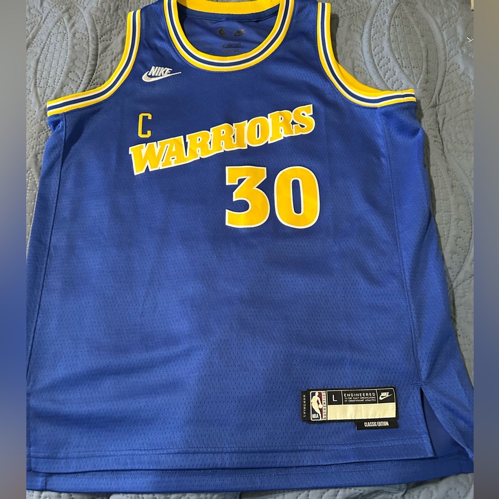 Nike Stephen Curry Golden State Warriors Classic Edition Swingman Jersey large